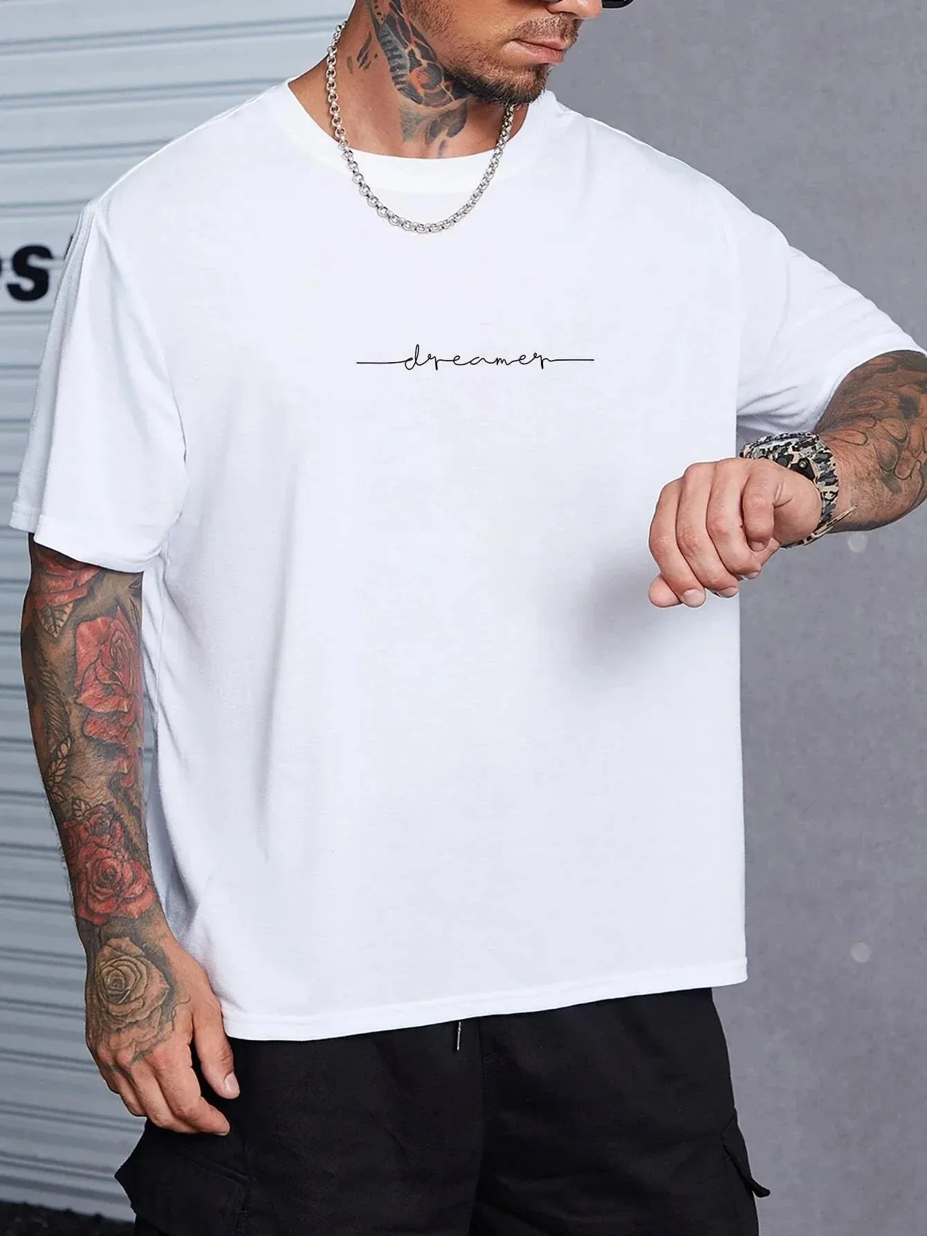 SXV  'Dreamer’ Printed Cool Aesthetic Oversized T-shirt